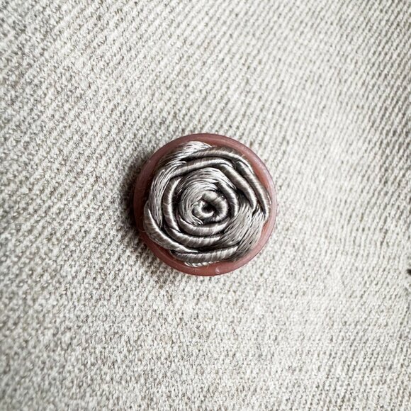 Vintage Katzman Light Beige Wool Fur Trim Winter Blazer Jacket Union Made S/M - Picture 3 of 13